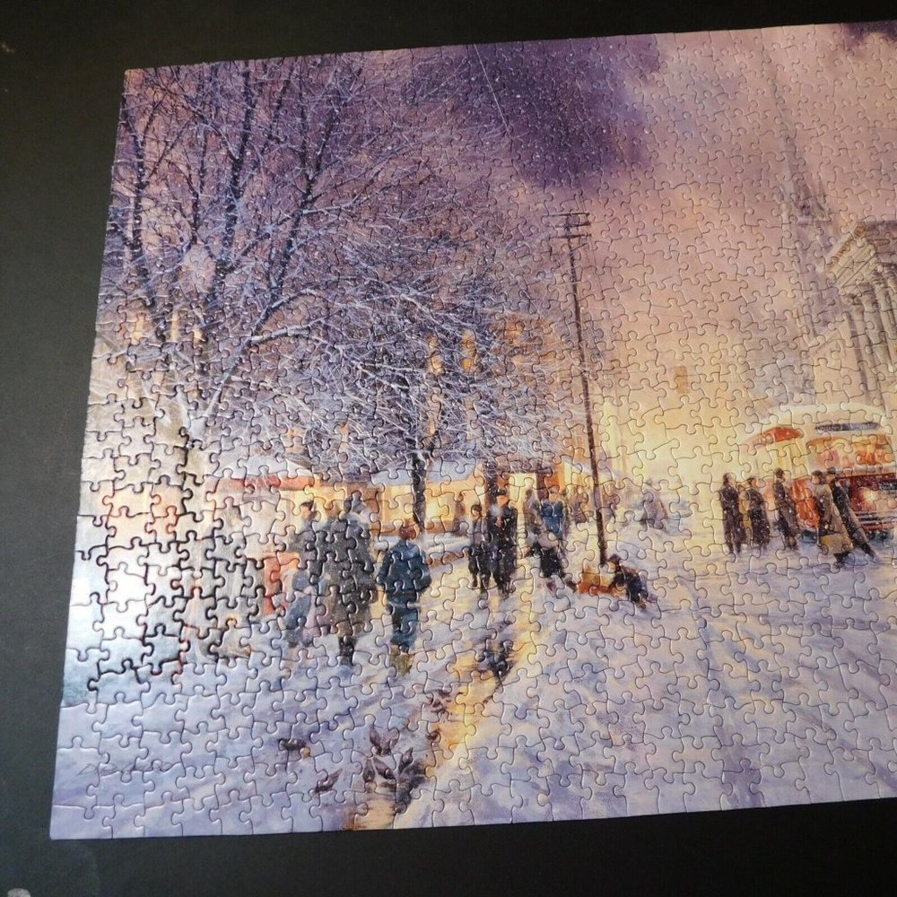 Cobble Hill Winter Interlude by Douglas Laird 1000 Piece Puzzle Made in USA